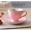 Jusalpha Porcelain Coffee Bar Espresso SMALL Cups and Saucers Set,