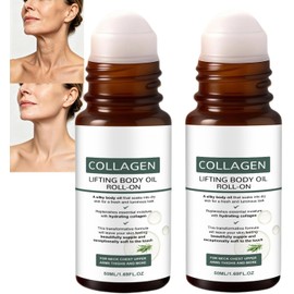 Aceite corporal elevador de colágeno - Colágeno para estirar la piel, de rápida absorción después de la ducha para mujeres - Reduce las líneas finas, suaviza la piel, seda antienvejecimiento (2 piezas)