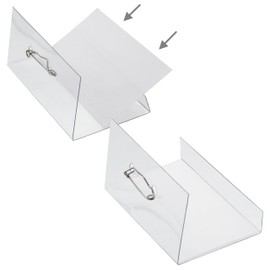 Merangue 100 Pack Plastic Badge ID Name Tag Holder with Pin, Includes Paper Inserts, Clear (1008-7421-00-000)