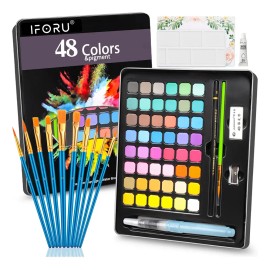 Set de Acuarelas Profesionales LONK con 48 Colores y Accesorios