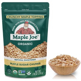Maple Joe Organic Maple Sugar Sprinkles, Maple Flakes Made With Canadian 100% Pure Maple Syrup. Delicious With Coffee, Ice Cream, Yogurt & More. Maple Crystals, Maple Sugar Granulated Chips for Baking and Cooking. Maple Chunks 7.8 oz /220g