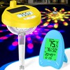 FirstE Solar Wireless Pool Thermometer with Dynamic Light Show |