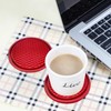 Xotic Tech 4PCS/Set Red Soft Silicone Interior Non-Slip Car Cup