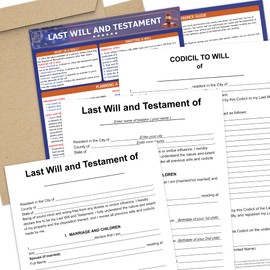 KING PRINT Last Will and Testament Kit 2025 – Legal Will, Trust Forms for Estate Planning, Do It Yourself Kit, Peace of Mind – Includes 2 Forms, Codicil Guide, Information Sheet, Kraft Envelopes