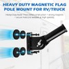Everlling Magnetic Flag Pole Holder for Outside RV/Truck,180° Adjustable