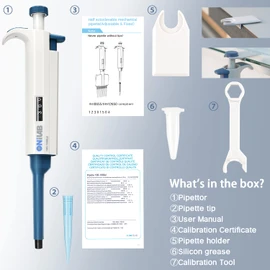 ONiLAB Micro Pipette Variable Pipette Adjustable Capacity Pipette Variable Dispensing Trace Liquid Dispensing Weighing (2-10ml)
