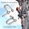 12Pcs M5 D Shackle Stainless Steel D Ring Shackle Lock