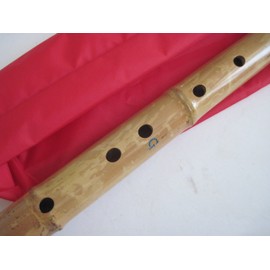 6 Hole Dongxiao Bamboo Flute w. Root End U Shape Wutaguji (Voicing Hole) -Zen Instrument Good for C/D/F/G Key