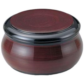 J-kitchens Extra Grilled Sushi Plate, Wedding Crown Flyer Lacquer with Feather Eyes (Black Interior), Made in Japan