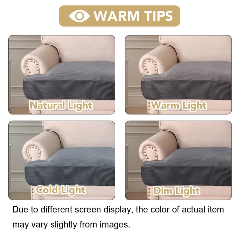 H.VERSAILTEX Stretch 2 Piece T Cushion Sofa Slipcovers Individually Sofa