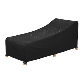 WISCLASS Garden Lounger Cover, Sun Lounger, Protective Cover, Waterproof, 420D Durable Oxford Fabric, Weatherproof and UV-Resistant Protective Cover, Garden Lounger 200 L x 75 W x 40 H x 70 cm, Black