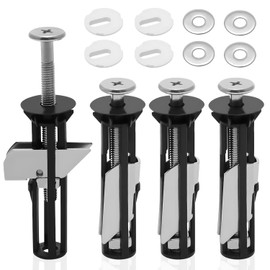 UTXN 4Pcs Toilet Seat Bolts, Toilet Seat Fittings, Toilet Seat Fixing Kit, Toilet Seat Fixings, Toilet Fixing Kit, for Top Lid Hinges Toilet Seat Universal Replacement Parts Kit
