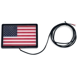 Kuryakyn 2892 Motorcycle Lighting Accessory: Freedom Flag LED Light Kit, 4" x 6", Black