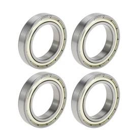 ACROPIX 6906ZZ Deep Groove Ball Bearings P5 30x47x9mm Lubricated Bearings Double Metal Seal Silver Tone Scooter Skateboard Wheel - Pack of 4