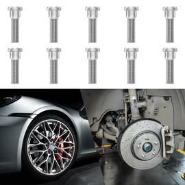 Tecledsn 10PCS M12x1.5 Car Wheel Studs, Wheel Bolts, 90942-02049 90942-02037 Steel Tire Studs, Car Accessories Lug Bolts Secure Wheel Hubs Compatible with Toyota Prizm Nova ES300 IS250 (10PCS)