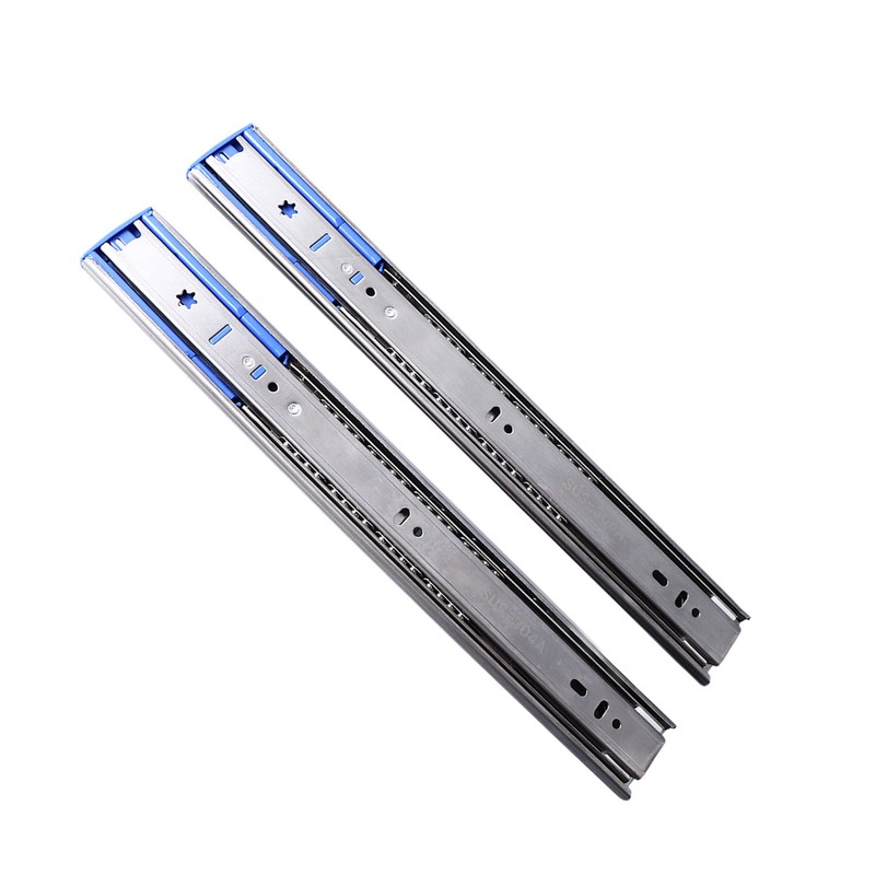 2PCS 14 Inch Push to Open Drawer Slides Stainless Steel