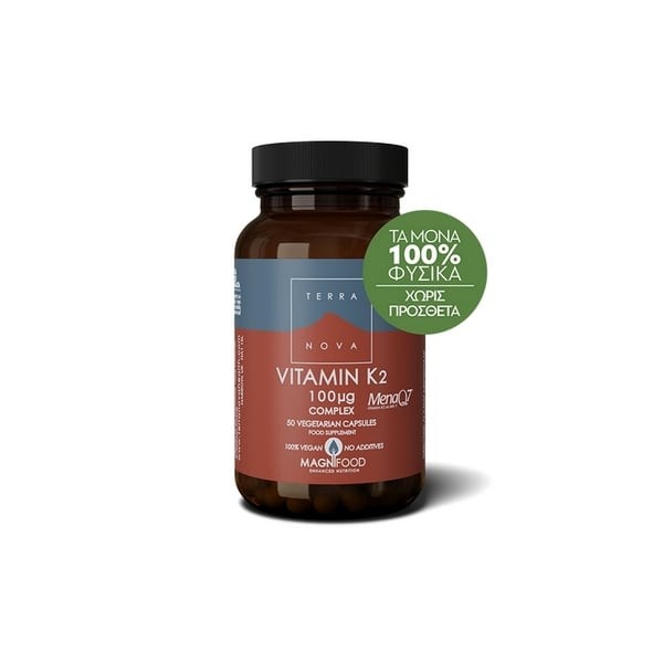 Terra Nova Vitamin K2 MenaQ7 100 mcg Complex 50 veg
