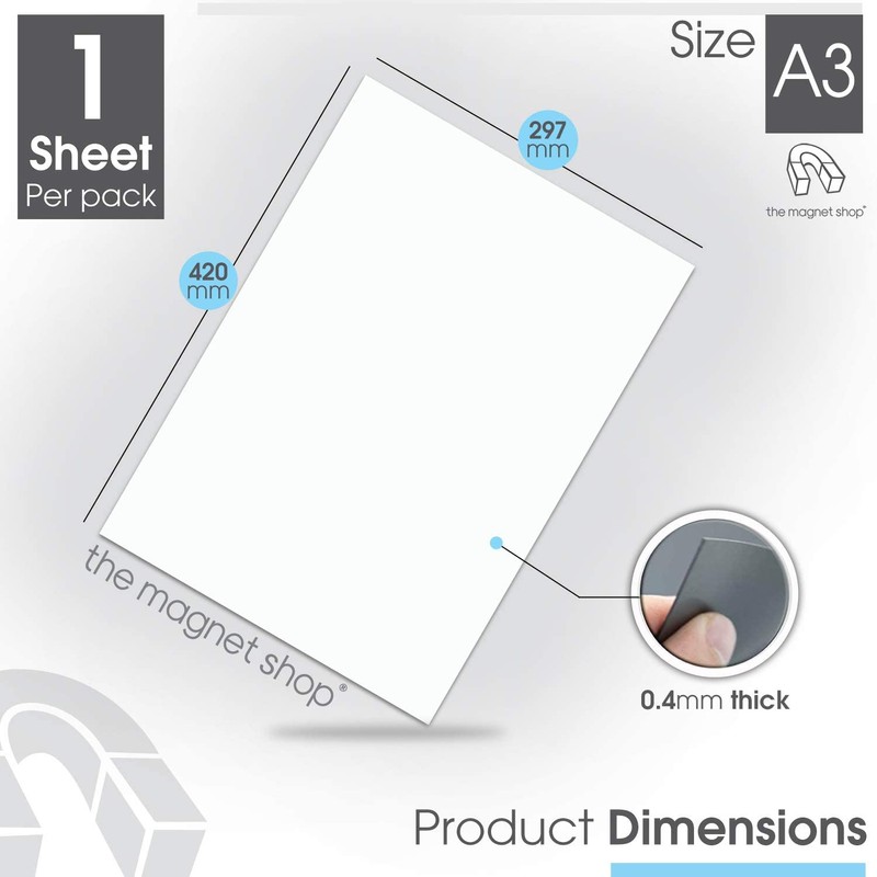TMS Fridge Whiteboard, Dry Erase Fridge Magnet for Memos, Notes