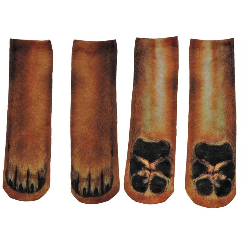 Mommy & Me 3D Animal Paw Feet Print Foot Crew