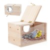 Asdays Birdhouse Parakeet, Birdnest, Breeding Box, Birdcage, Horizontal Type, Natural