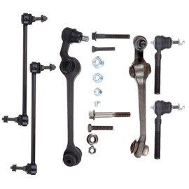 SCITOO 6pcs Front Suspension Kit Lower Control Arm with Ball Joint Outer Tie Rod End Sway Bar End Link fit 1998-2004 for Dodge Intrepid 1999-2004 for Chrysler 300M Concorde Intrepid LHS