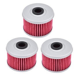3 Packs 113 Oil Filter 15412-HM5-A10 for Honda fourtrax Rancher 350 TRX300 EX TRX350 TRX400EX TRX420 FE FM TE TM TRX500FE ATC250ES ATC350X XL125 V Varadero CRF250 F KN/HF113