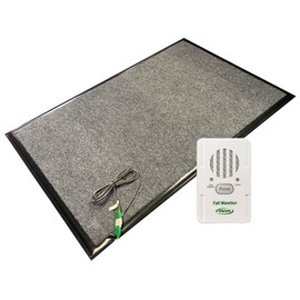 Smart Caregiver Corporation Fall and Wandering Prevention Monitor with Textured Floor Mat, Non-Slip Rubber Backing, Embossed Front Door Mat, Floor Mat for Home and Office Use (Basic Monitor)