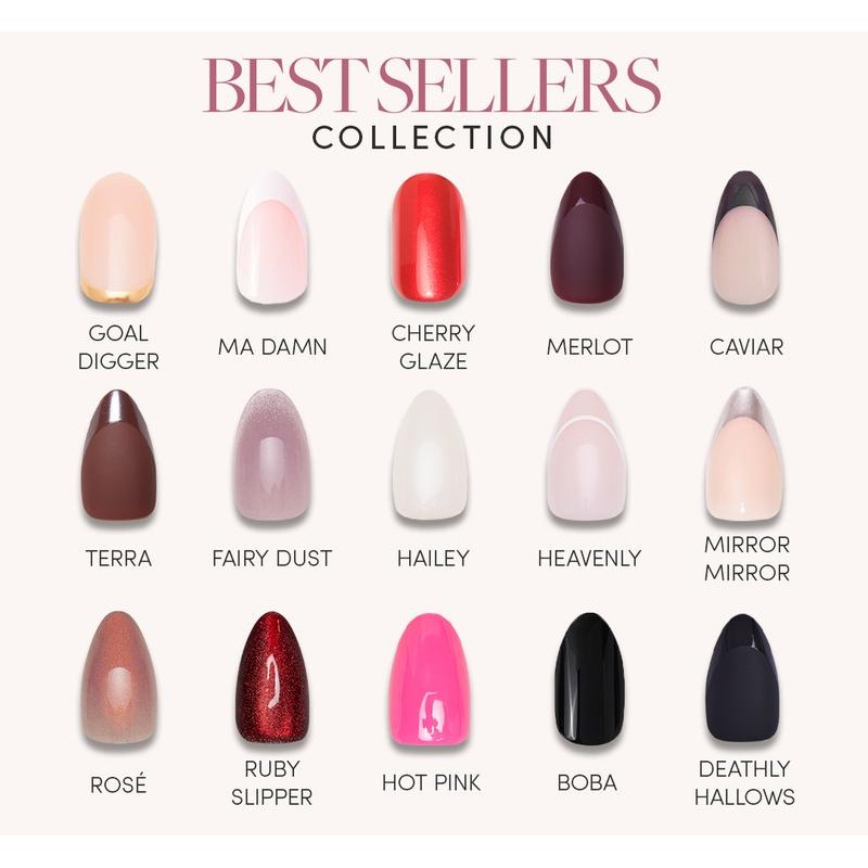 Glamnetic Best-Sellers Press On Nail Collection - Nail Glue &