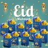 ORNACELE 24PCS Eid Mubarak Gift Bags with Blue Gold Tissue