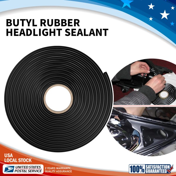 MGT 13 FT Butyl Tape Rubber Glue Headlight Sealant Retrofit