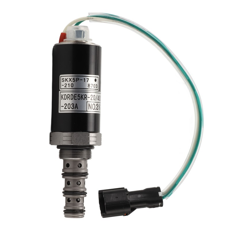 Alloy Steel Excavator Hydraulic Pump Solenoid Valve KDRDE5KR‑20/40C13‑203A for KOBELCO
