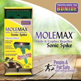 Bonide (BND61121) - Molemax Sonic Spike Repeller, Solar Powered Mole and Gopher Repellent