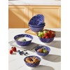 Metahom Ceramic Cereal Bowls, 23 Oz Blue and White Bowls,