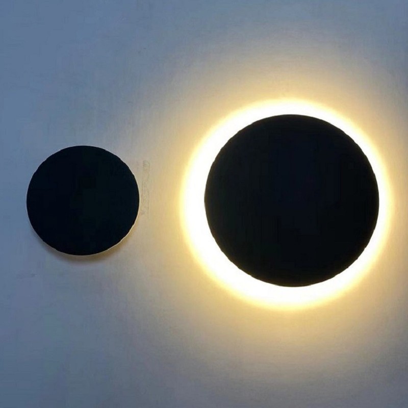 LED Wall Light Round Solar Eclipses Modern Simple Design 360