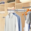 Valet Rod for Closet Retractable, 13.4"-23.2" Pull Out Clothes Hanger