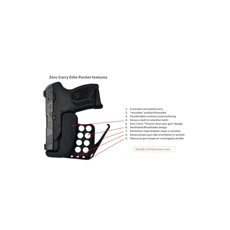 Fits Smith and Wesson Bodyguard 380 Original & 2.0. Zero
