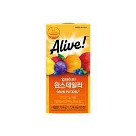 alive [Alive] 2 bottles of 60 multivitamins / 4 months supply / [얼라이브] 멀티비타민 60정 2병 / 4개월분