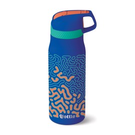 Ottle Bottle Insulated Stainless Steel Slim Water Bottle - Cute Tumbler for Travel, Gym, Camping & Hiking - Leakproof Double-Walled BPA-Free - Hydration Gift for Women Men Mom (Synapse Loop) 24 oz