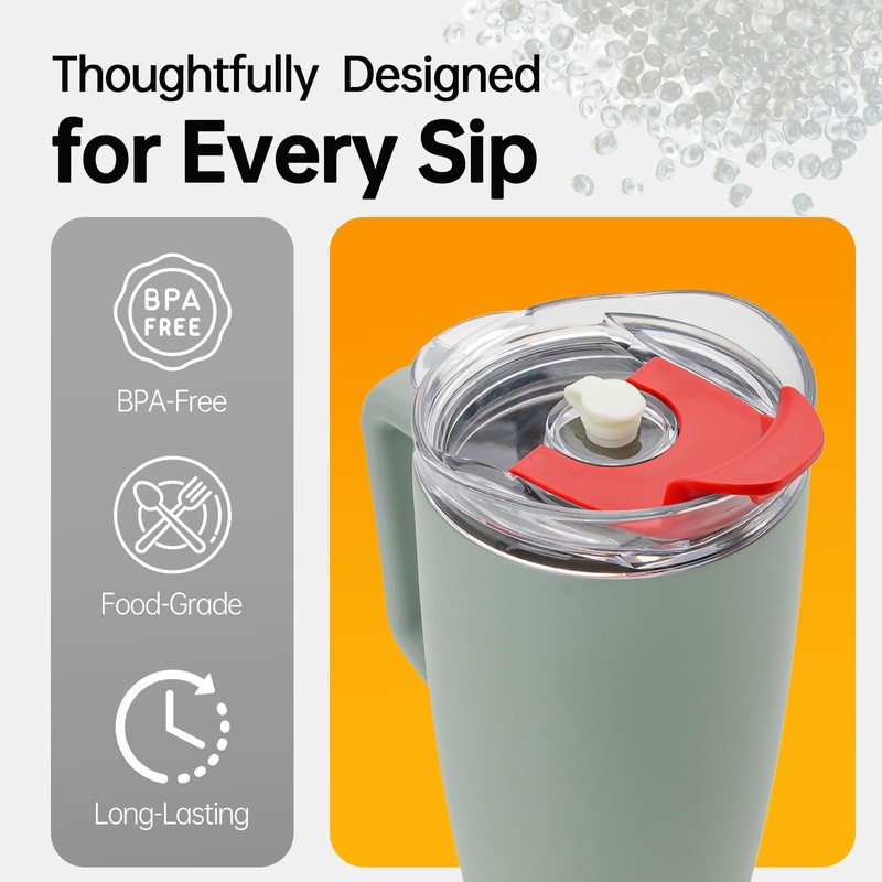 2 Pack Lid Replacement Compatible with Brumate Era 40 oz
