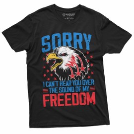 Fourth of July Funny Shirt Freedom American USA Patriotic Eagle Tee Shirt 4th Party Shirt (X-Large Black)