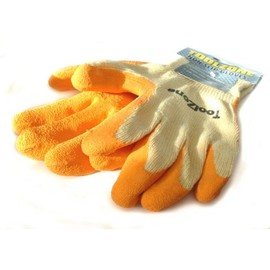 Toolzone Dipped Latex Non Slip Gloves Medium 9 - Pack of 12