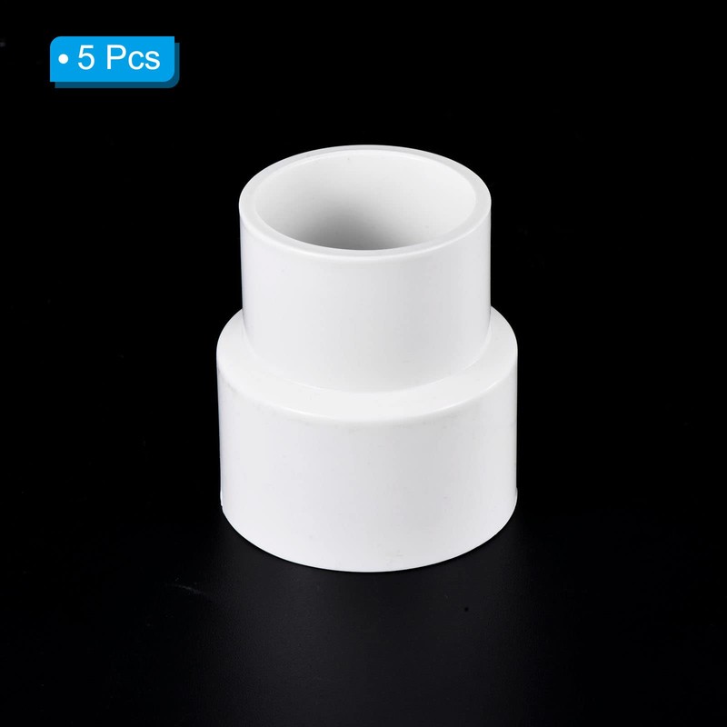 PATIKIL PVC Reducer Pipe Fitting 50mm to 40mm ID, 2