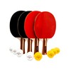 Ping Pong Paddle Set of 4 -Full Table Tennis Bundle