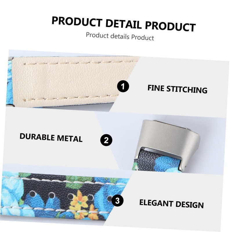 Outanaya Leather Watch Strap for Smartwatch Printed Pattern Band Compatible