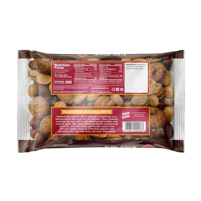 Diamond of California In-Shell Mixed Nuts, 16.0 oz. Bag