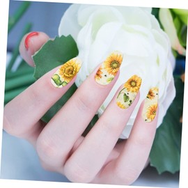 Outanaya 6sheets Floral Nail Art Stickers Watercolor Flower Nail Decals for Women and Girls Accessories for Creative Designs