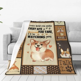 Corgi Blanket Dog Decor Throw Blanket Corgi Gifts for Girls Boys Super Warm Soft Plush Lightweight Fleece Flannel Blanket Winter Couch Sofa Bedding Blanket for Kids Adults Women 50"X40"