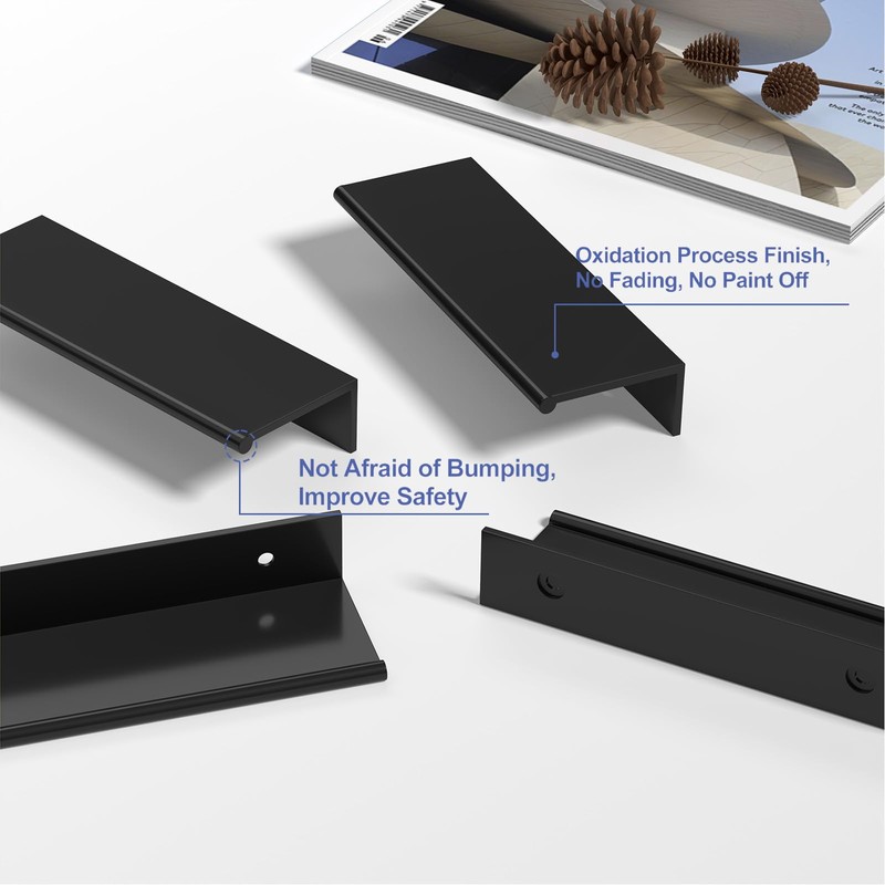 Peaha 10 Pack Kitchen Cabinet Handles 5 inch Black Pulls