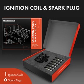 A-Premium 1x Ignition Coil Pack and 6x Iridium Spark Plugs Compatible with Dodge Grand Caravan, Caravan & Chrysler Town & Country, Voyager, Grand Voyager & Plymouth Voyager, Grand Voyager, 3.3L 3.8L
