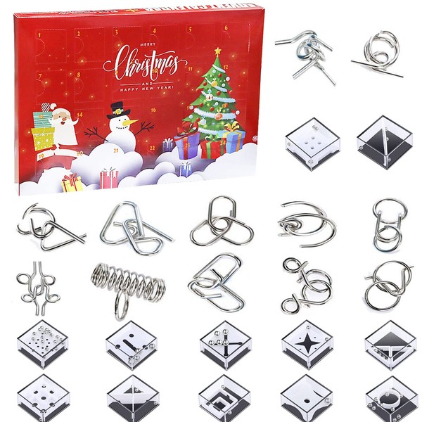Advent Calendar 2023, Pack of 24 Puzzle Games Advent Calendar